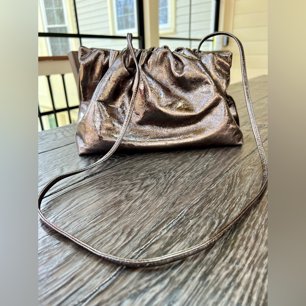 A-esque Metallic Bronze Women's Clutch or Crossbody Bag